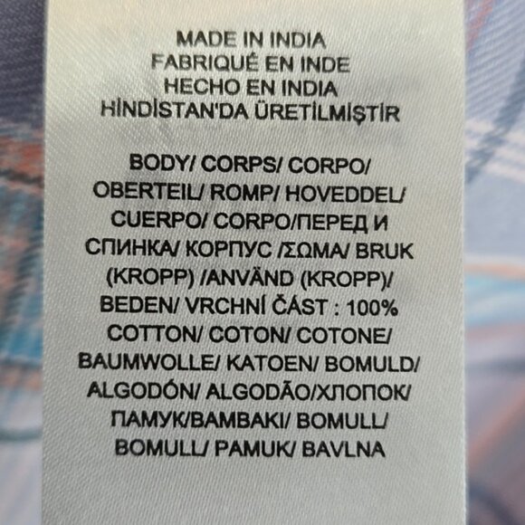 Lauren Ralph Lauren Plaid  Women's Shirt in Blue Pink Button Front Plus Size 3X - Picture 11 of 11